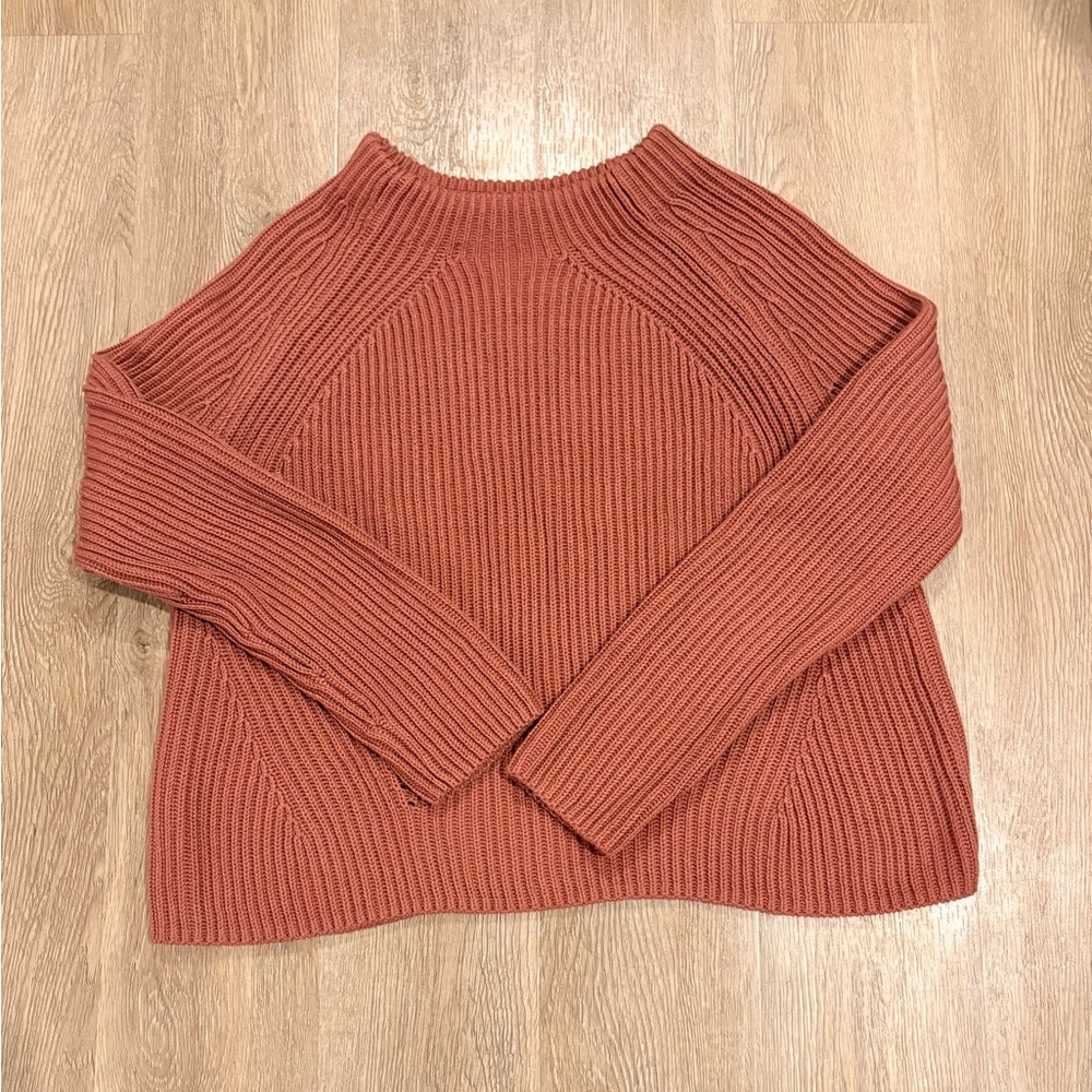 Athleta Rust Ribbed Women's Sweater
